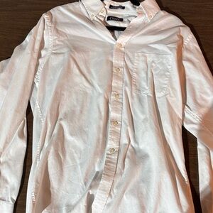 Chaps White Casual Button Down Shirt